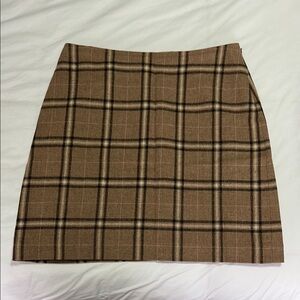 Plaid Brown Skirt
